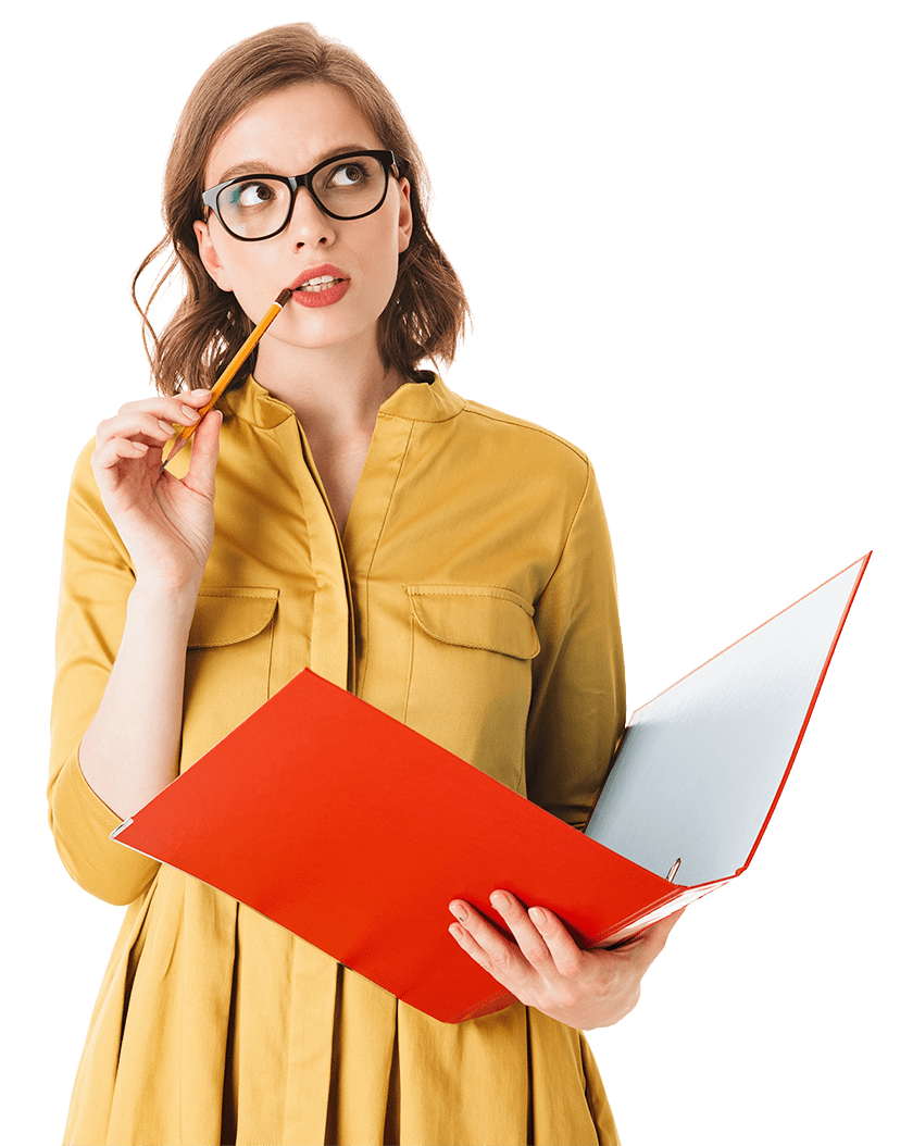 portrait of young lady in eyeglasses standing with FUZ6B84 1